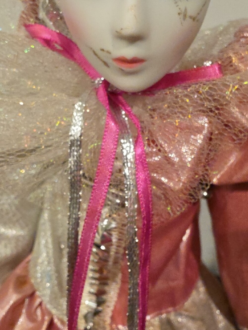 Pierrot clowns Harlequin doll - Picture 13 of 16
